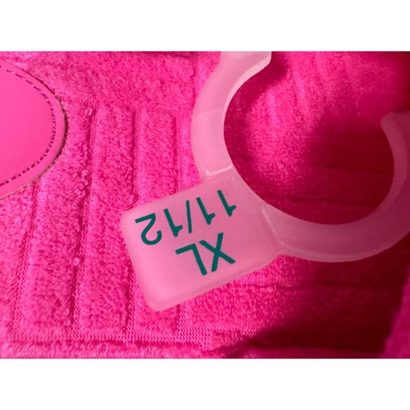 Bright Pink Terry Slide Slippers Size 11 Open-Toe Indoor/Outdoor - Picture 5 of 5